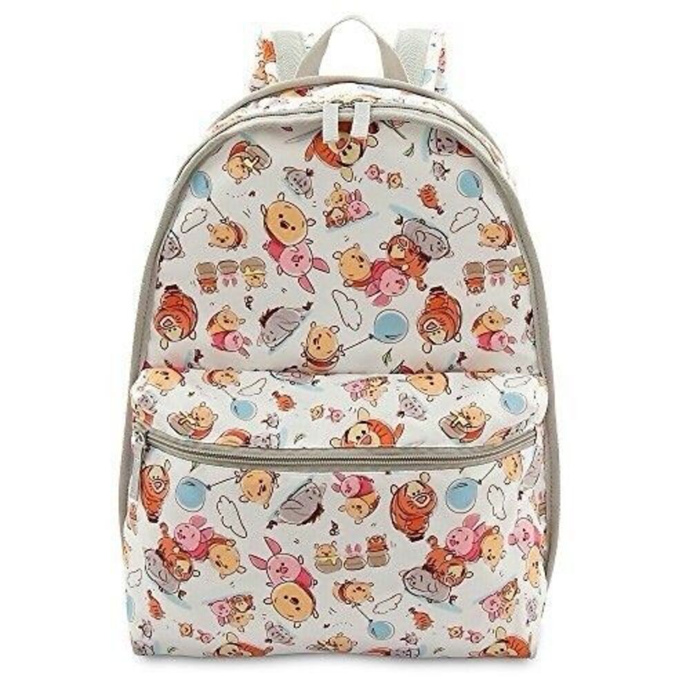 Disney Store Winnie the Pooh And Friends Tsum Tsum All Over Print Backpack White